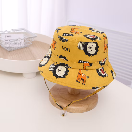 Custom Different Style Baby & Toddler Girl Full Printing Sun Protective Reversible Bucket Kids Sun Cap Baby Hat